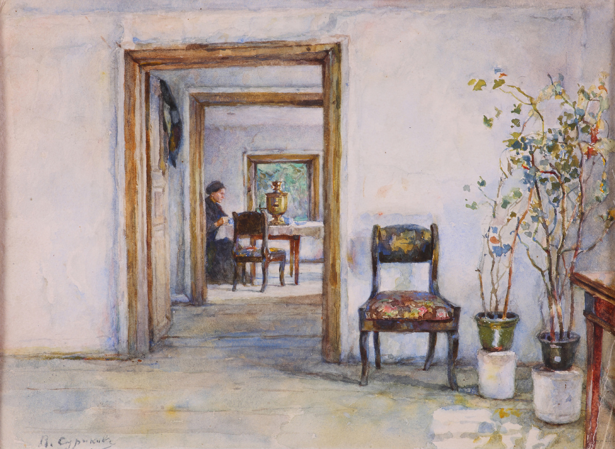 Василий Иванович Суриков, «Комнаты в красноярском доме Суриковых». Из собрания Музея-усадьбы В. И. Сурикова в Красноярске