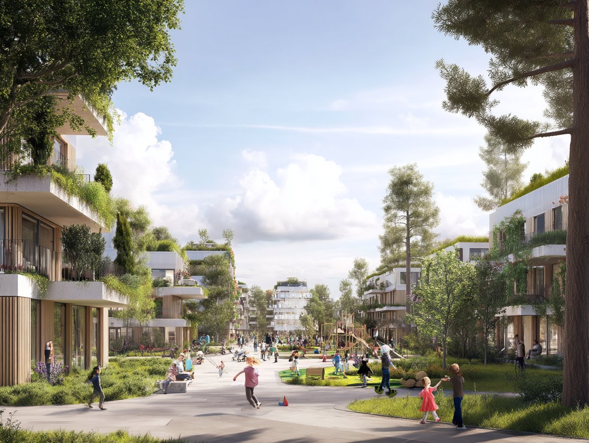 КРТ предусматривает не только детсякие сады, но и все необходимое для жизни, включая медицинские учреждения, театры, стадионы и кафе. КРТ находит баланс между экономикой, потребностями, экологией и учитывает планы развития на десятилетия.