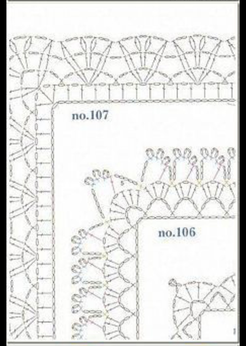 Схема каймы для обвязки салфетки.
