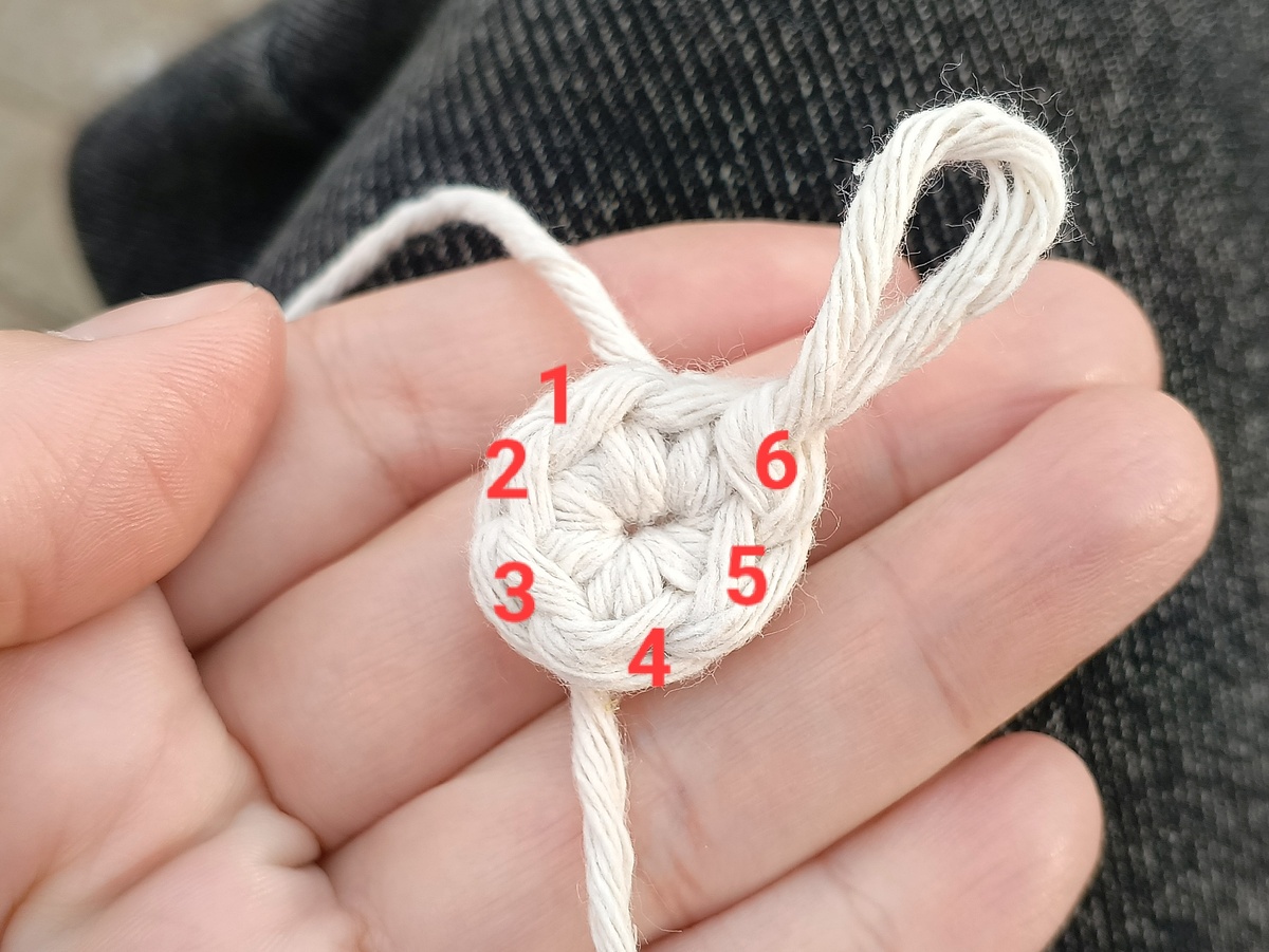 2. Замкнули первый ряд.