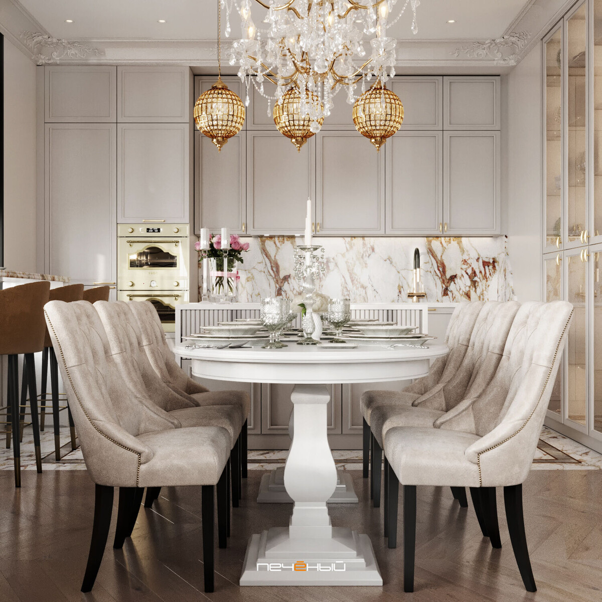 Дизайн кухни-гостиной