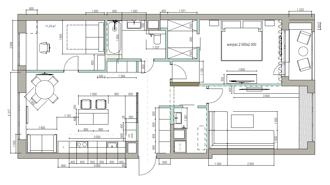 Планировочное решение автора