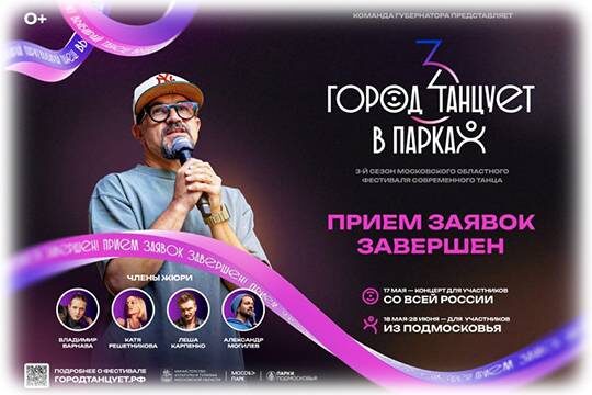    В Подмосковье завершился прием заявок на участие в фестивале «Город танцует в парках»