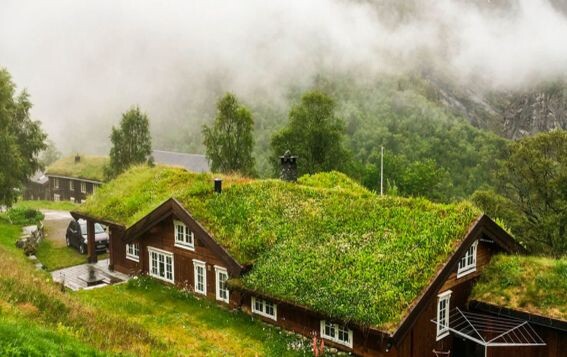 Классическая дерновая кровля