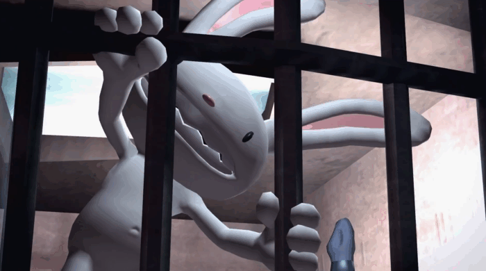 Gif картинка: "Отрывок из трейлера игры Sam & Max: The Devil's Playhouse"