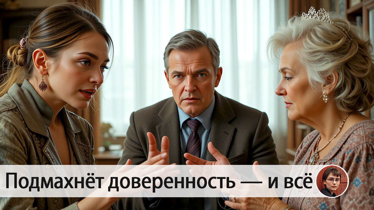 — Подмахнёт доверенность — и всё, считай, твоя! — шептала свекровь