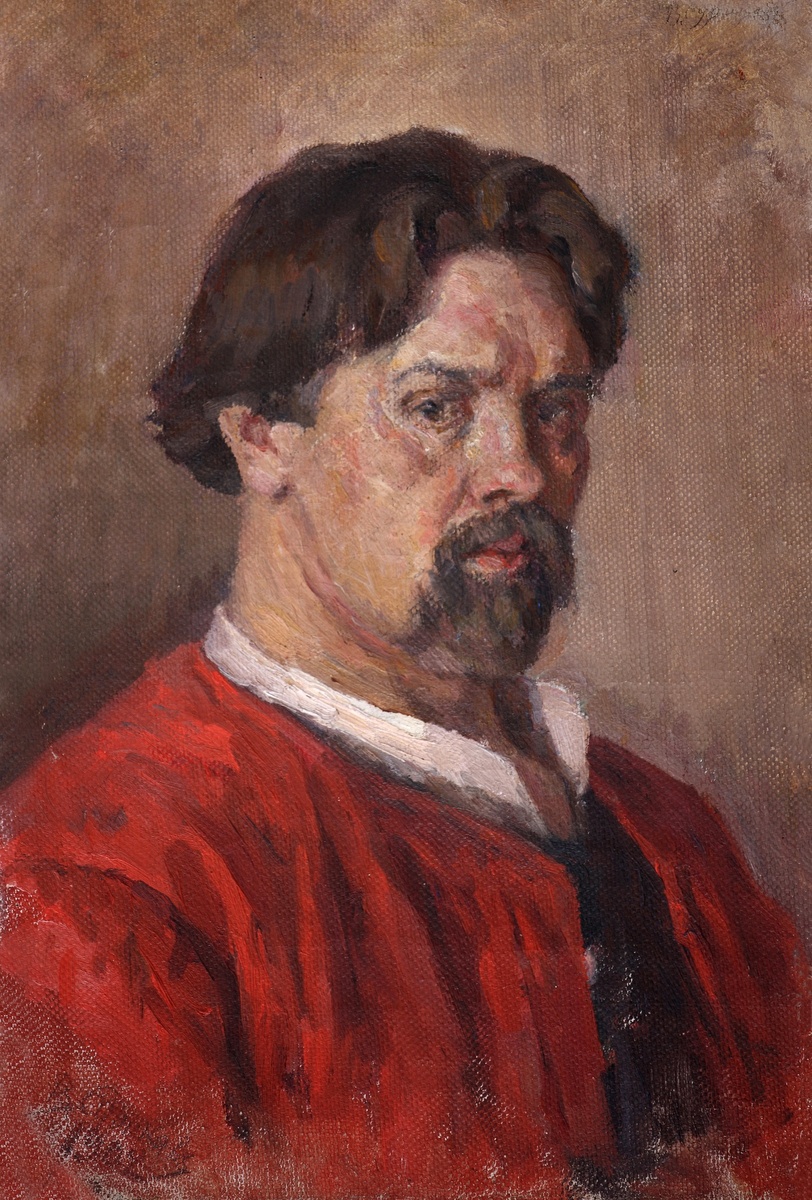 "Автопортрет", 1902 год. Холст, масло 45 х 31 см. Музей-усадьба В.И. Сурикова, Красноярск