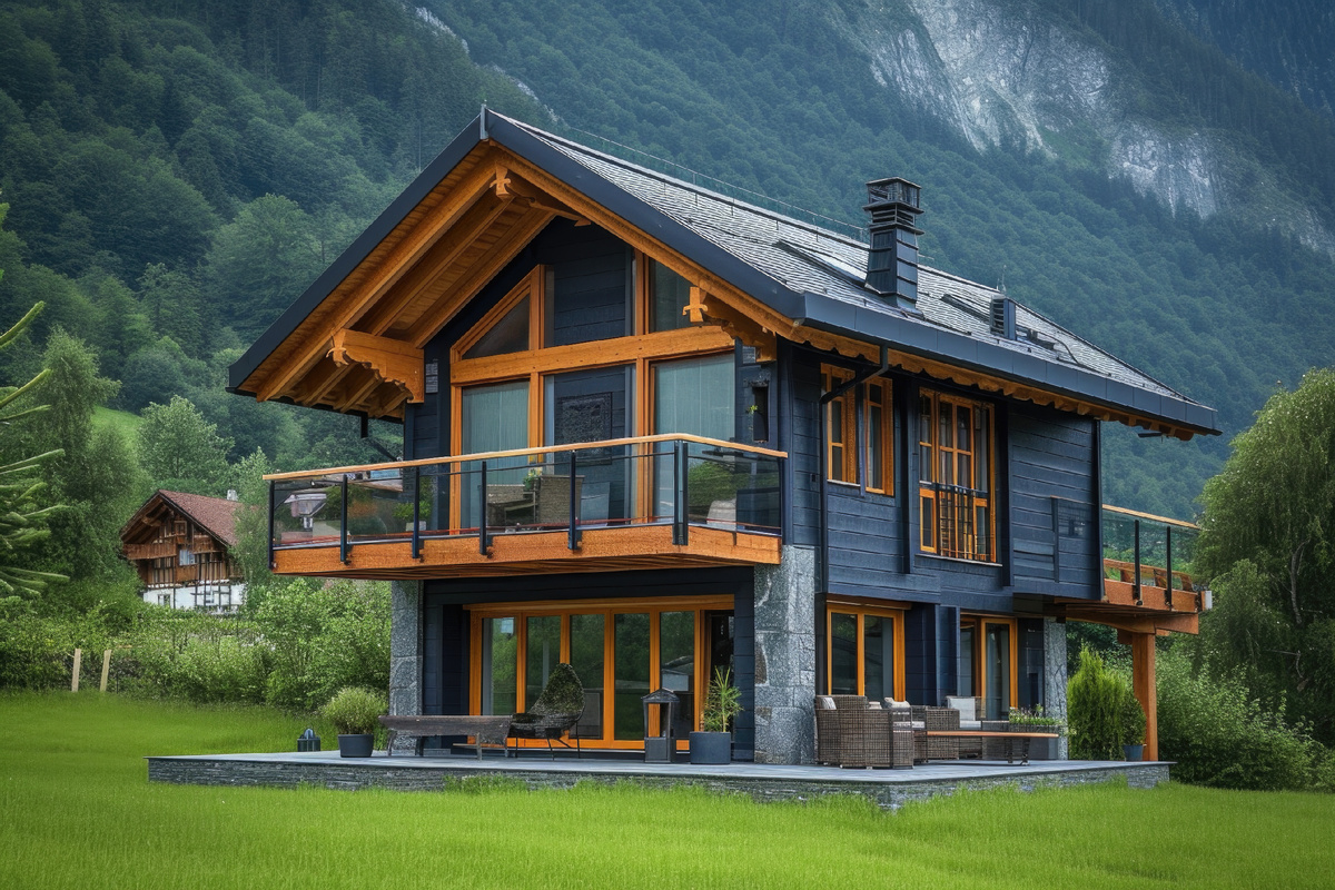 Двухэтажный каркасный дом