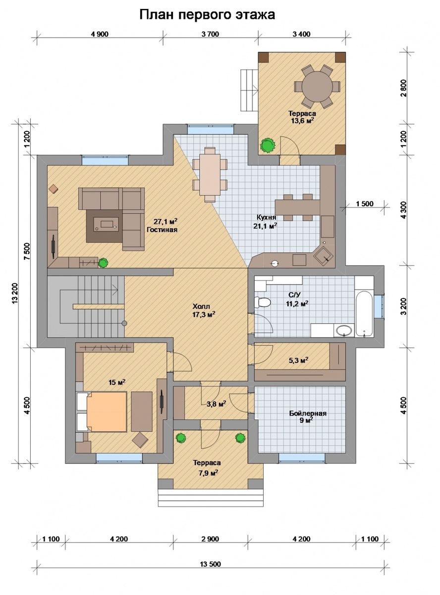 Планировка первого этажа
