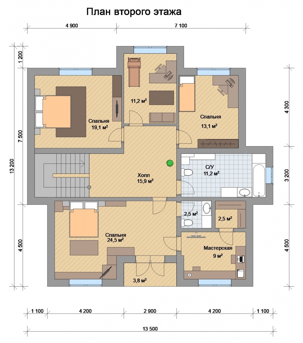 Планировка второго этажа