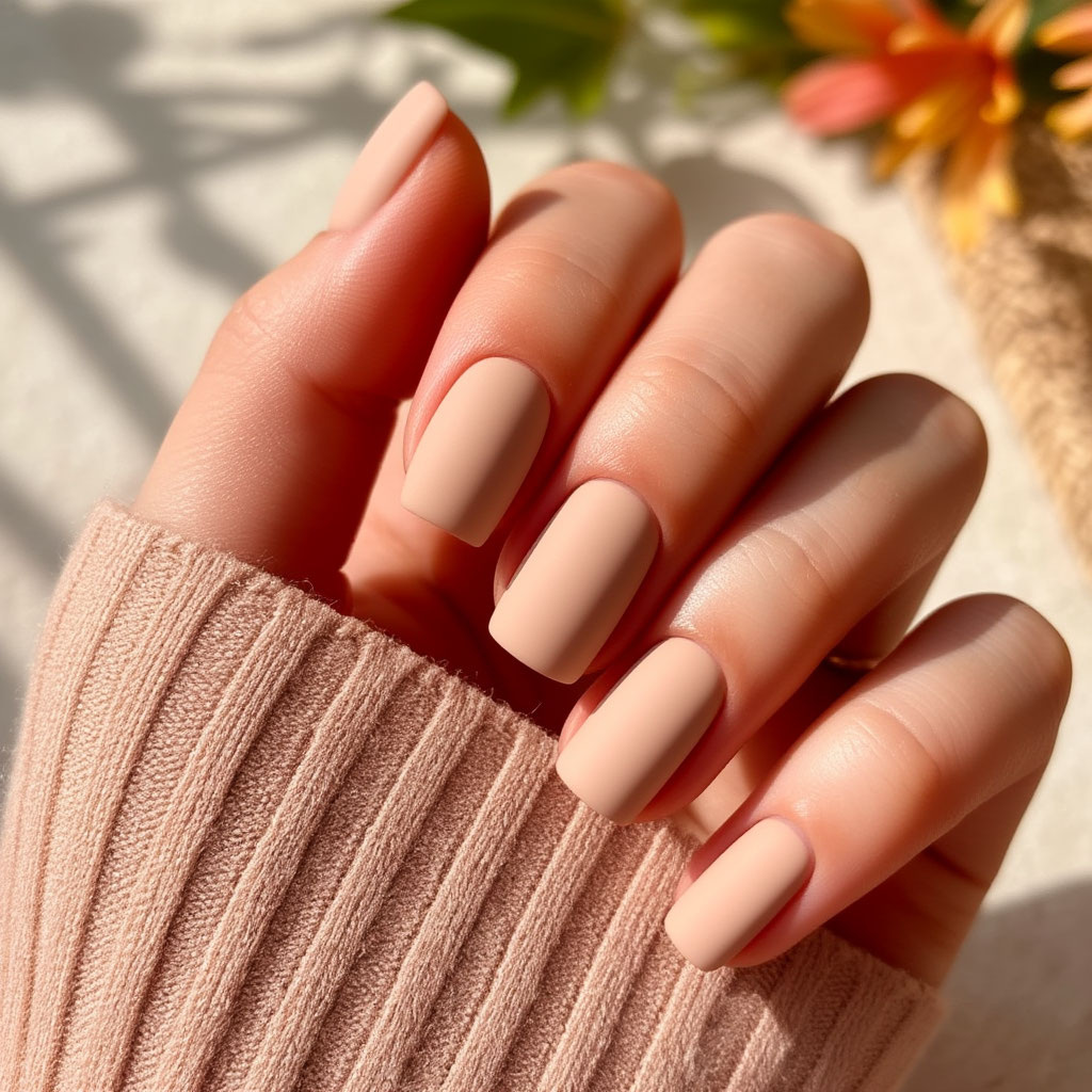Идеальный бежевый маникюр