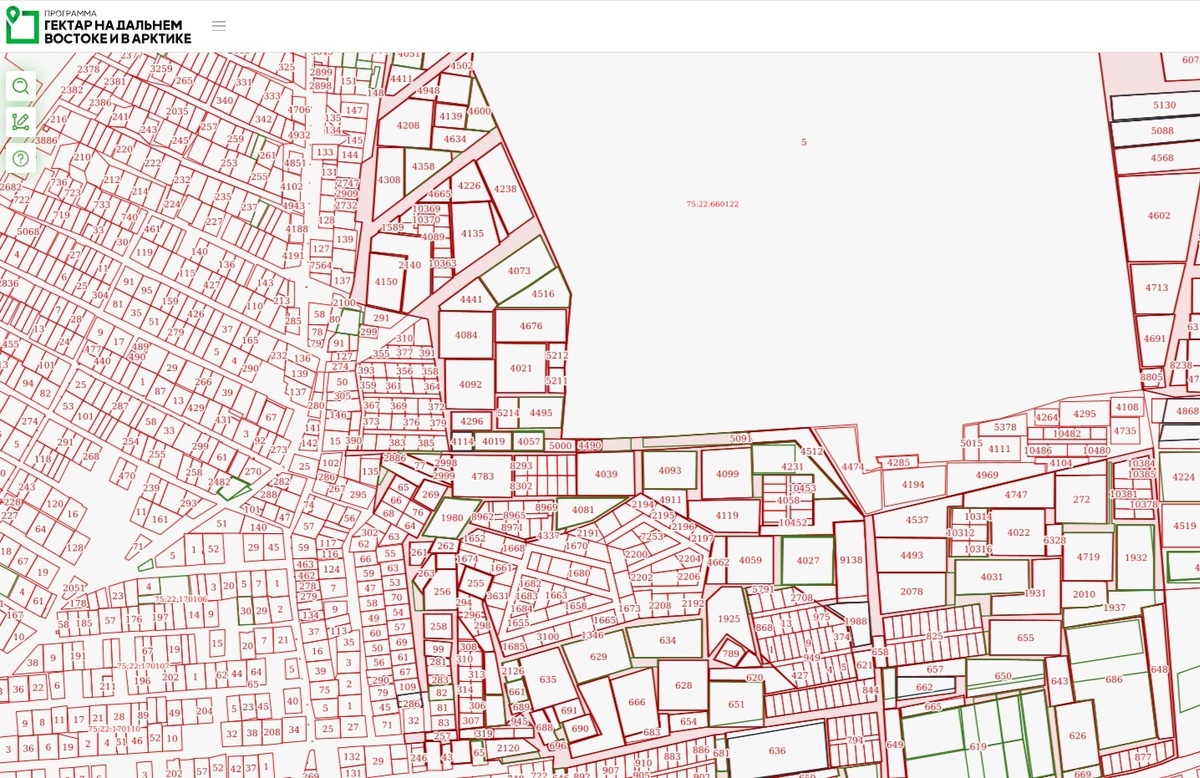 Скриншот из ФИС НаДальнийВосток.РФ, через которую предоставляются участки по программе "Гектар"