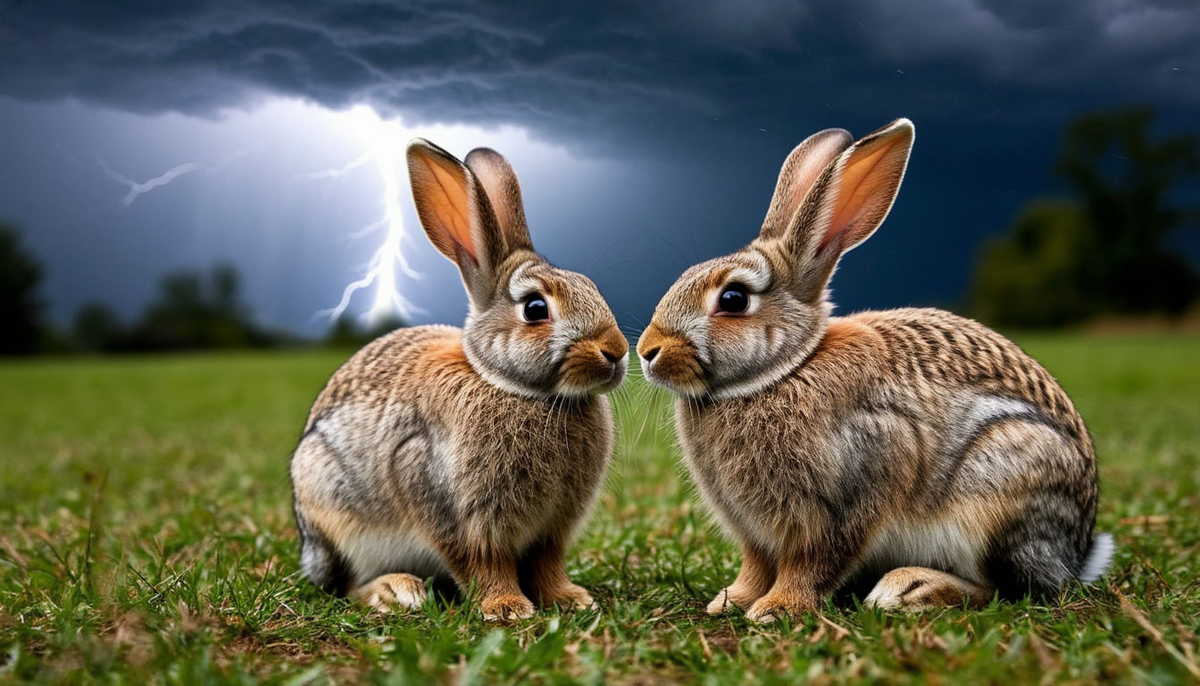 Только нейросетевые кролики так спокойно реагируют на грозу, а вот с настоящими сильно тяжелее