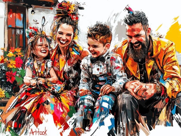    Семейный портрет в образе: создайте уникальную историю любви и единства вашей семьи через искусство Art-Hook.Ru