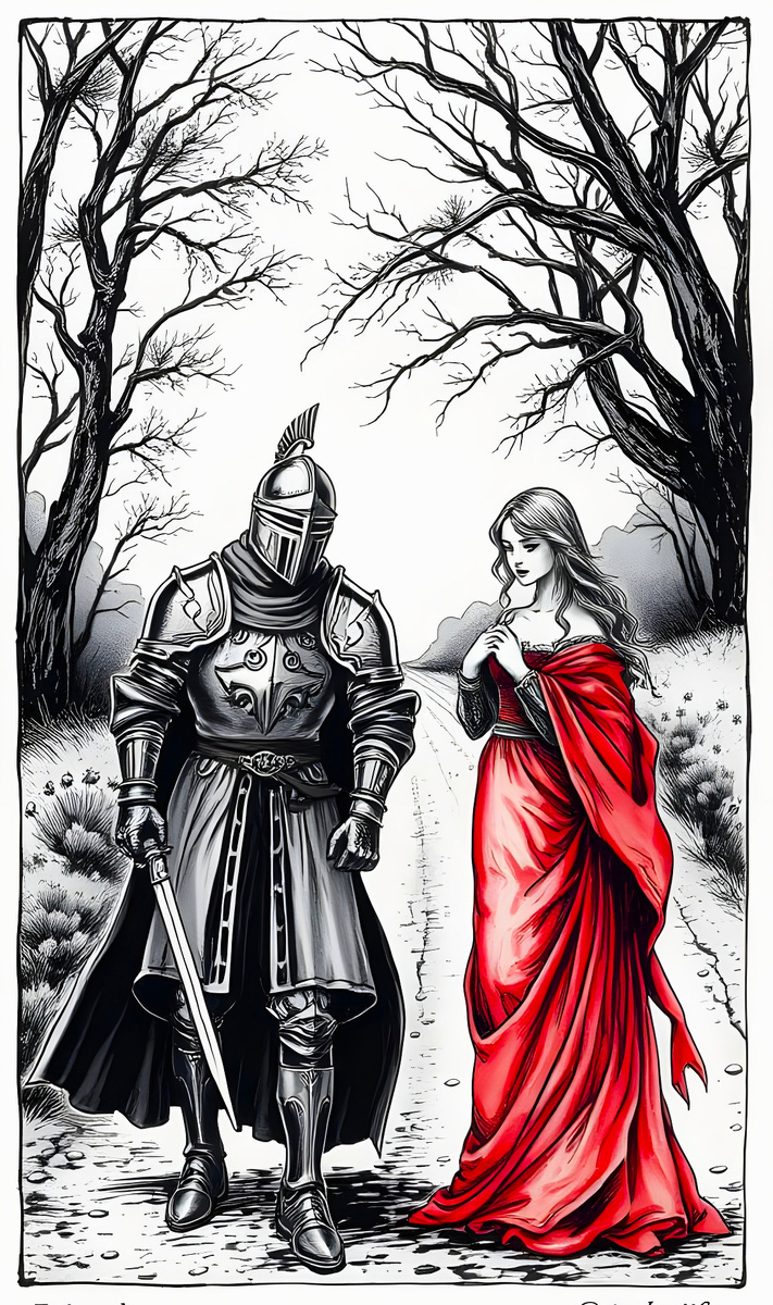 Мой рыцарь. Иллюстрация создана с помощью нейросети Flux Schnell и программы Photoshop.
