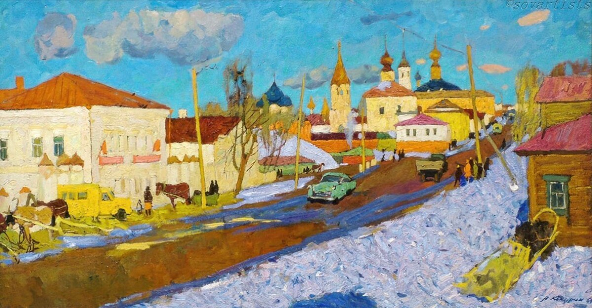 Валерий Кокурин. «Весенний день. Суздаль».  1960