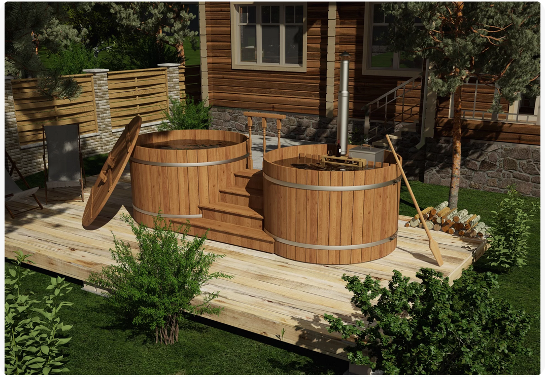 Купели с холодной и горячей водой