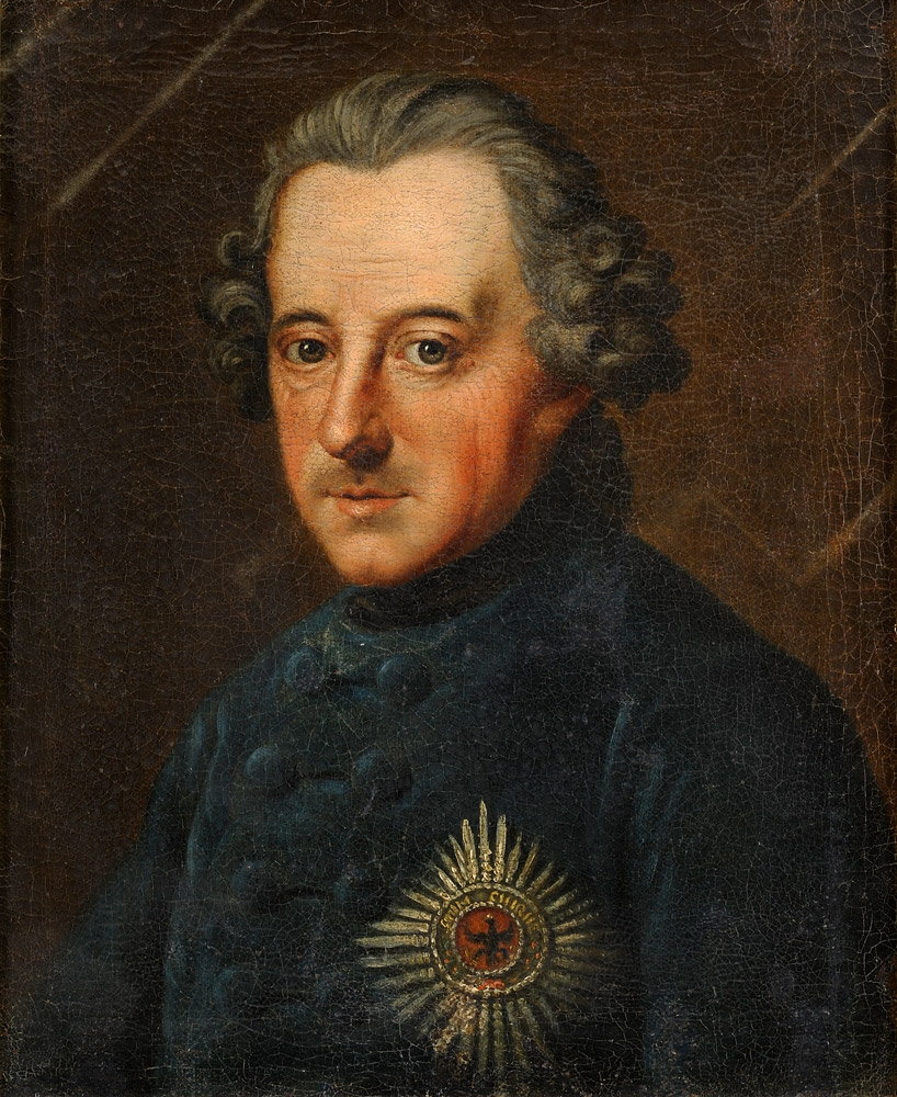 Фридрих Великий с далека очень похоже на усы , но это обман.Из свободных источников интернета