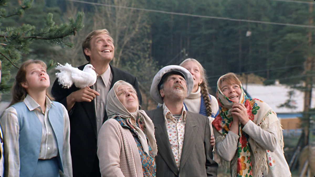 Кадр из кинофильма "Любовь и голуби", 1984 г., режиссер Владимир Меньшов, сценарист Владимир Гуркин, композитор Валентин Левашов (скриншот)