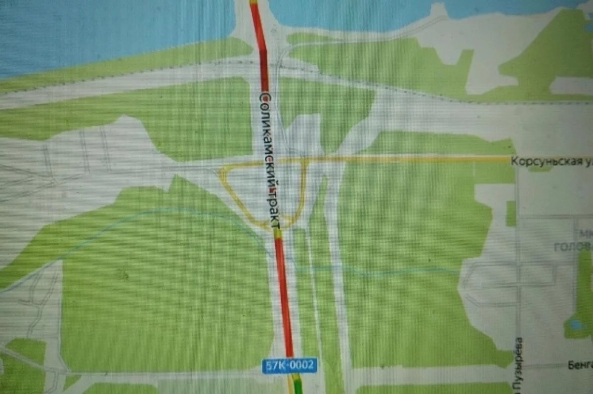    По состоянию на 7:30 утра дорожный затор сохраняется.