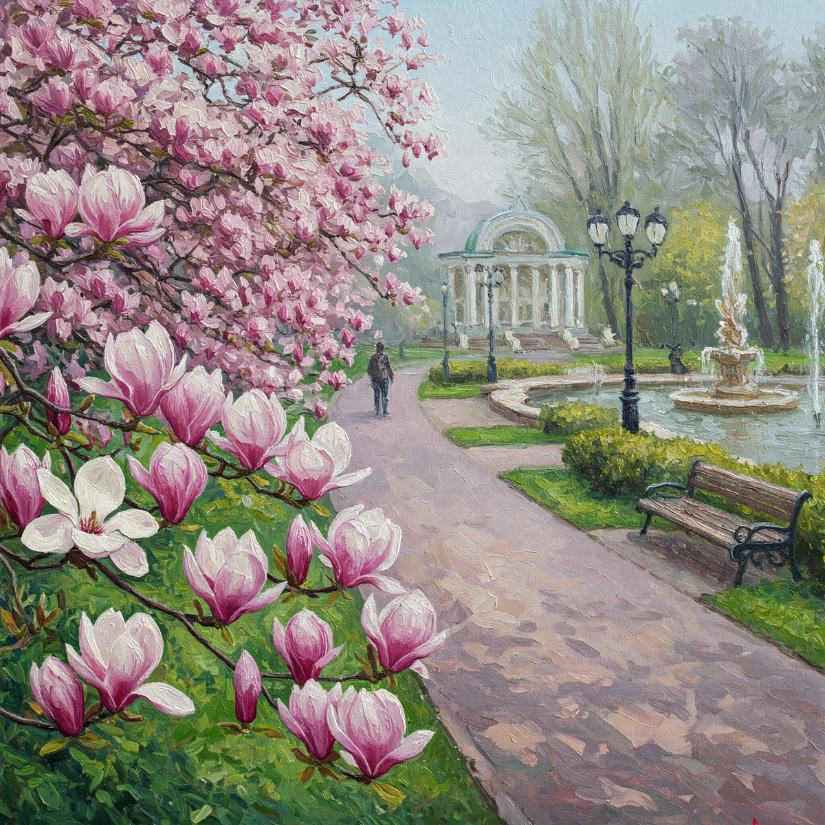 Южный парк. Цветет Магнолия.