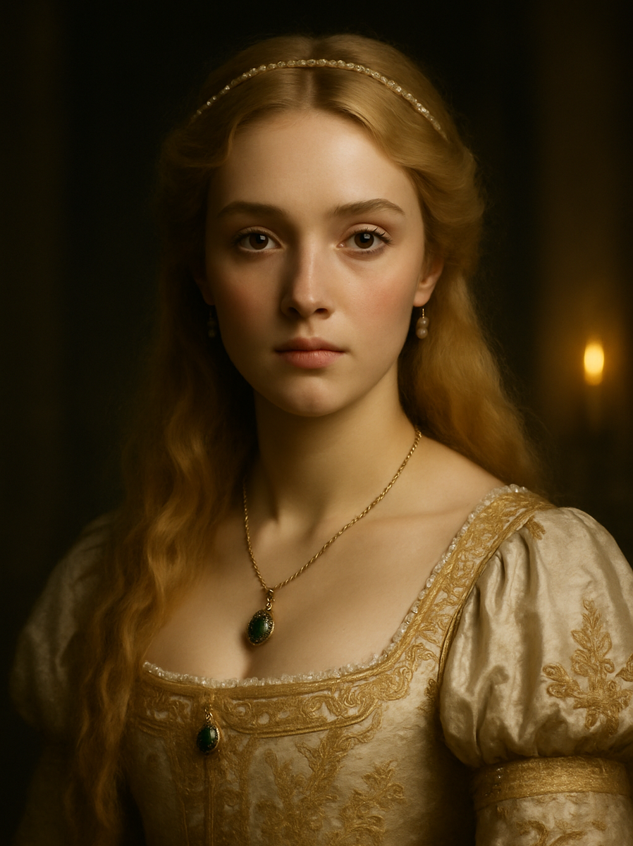 Лукреция Борджиа — золотокудрая «королева интриг» Ренессанса: за нежной внешностью — холодный расчёт и умение выживать в мире яда и слухов.