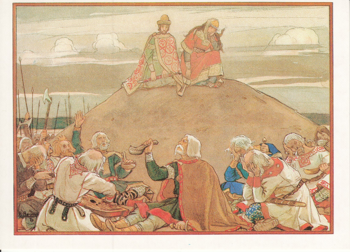 Такой чаще всего изображается тризна славян