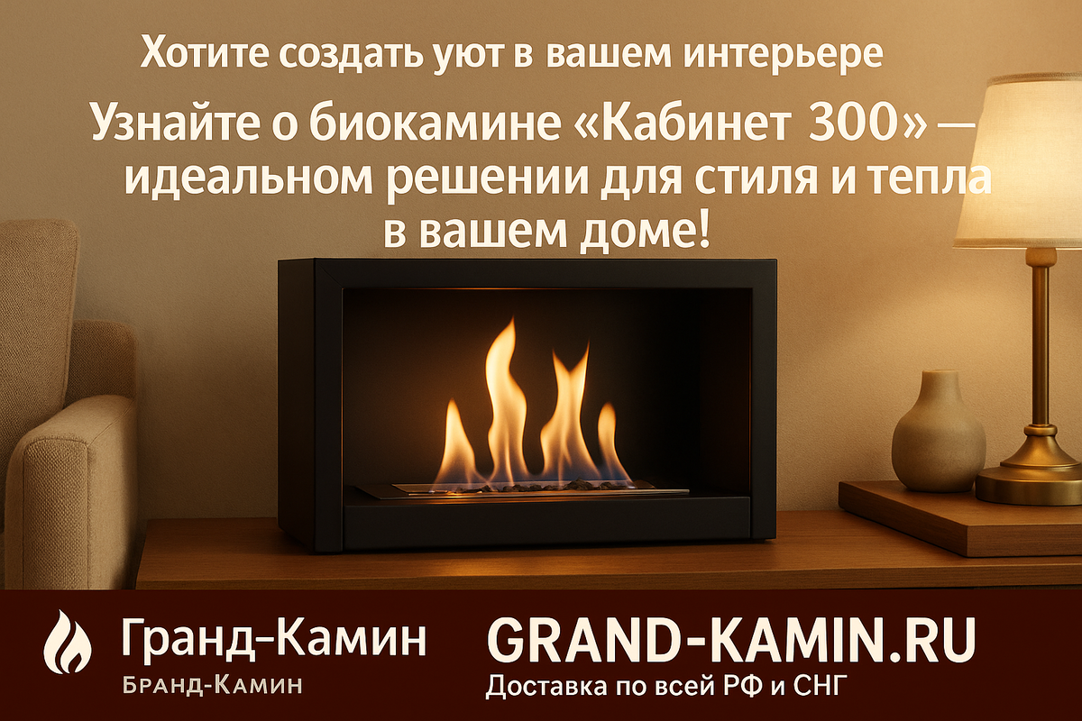    Станьте хозяином уюта: как биокамин 'Кабинет 300' от Lux Fire создаст идеальную атмосферу в вашем доме Kamin