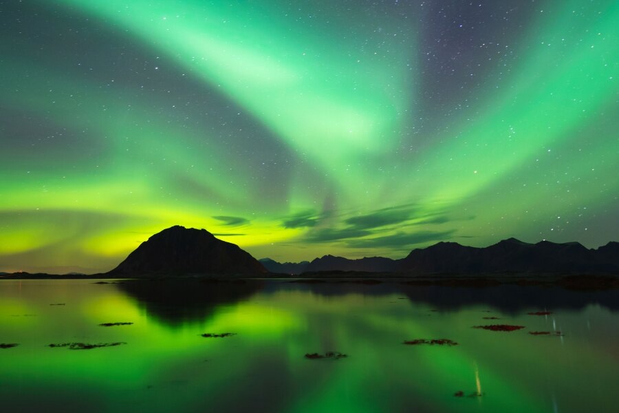 Чтобы увидеть северное сияние, путешественникам нужно находиться далеко на севере, вдали от светового загрязнения, и иметь беспрепятственный обзор неба.Фото взято здесь: https://lyl.su/northern-lights