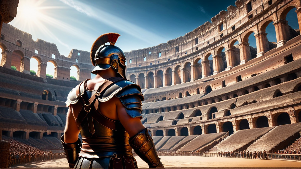 Молчаливая арена и герой, готовый к судьбе.