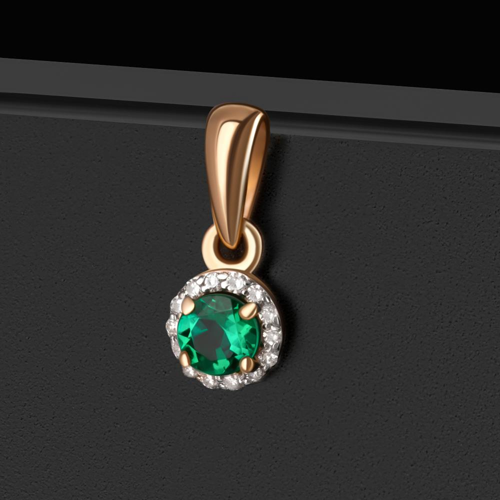 Золотая подвеска с изумрудом и бриллиантами
Бриллиант Союз
Код: 000-359154