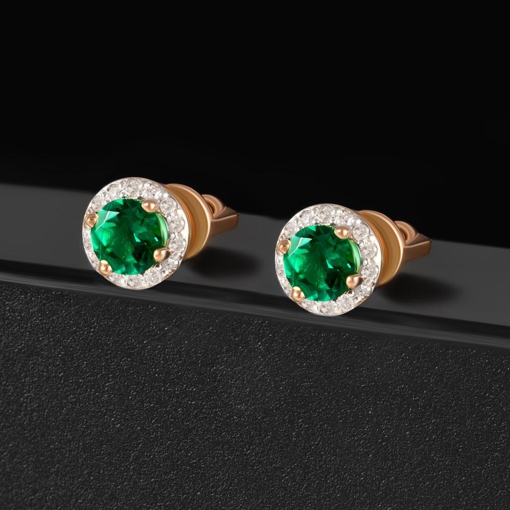 Серьги гвоздики из красного золота с изумрудами и бриллиантами
Бриллиант Союз
Код: 000-359152