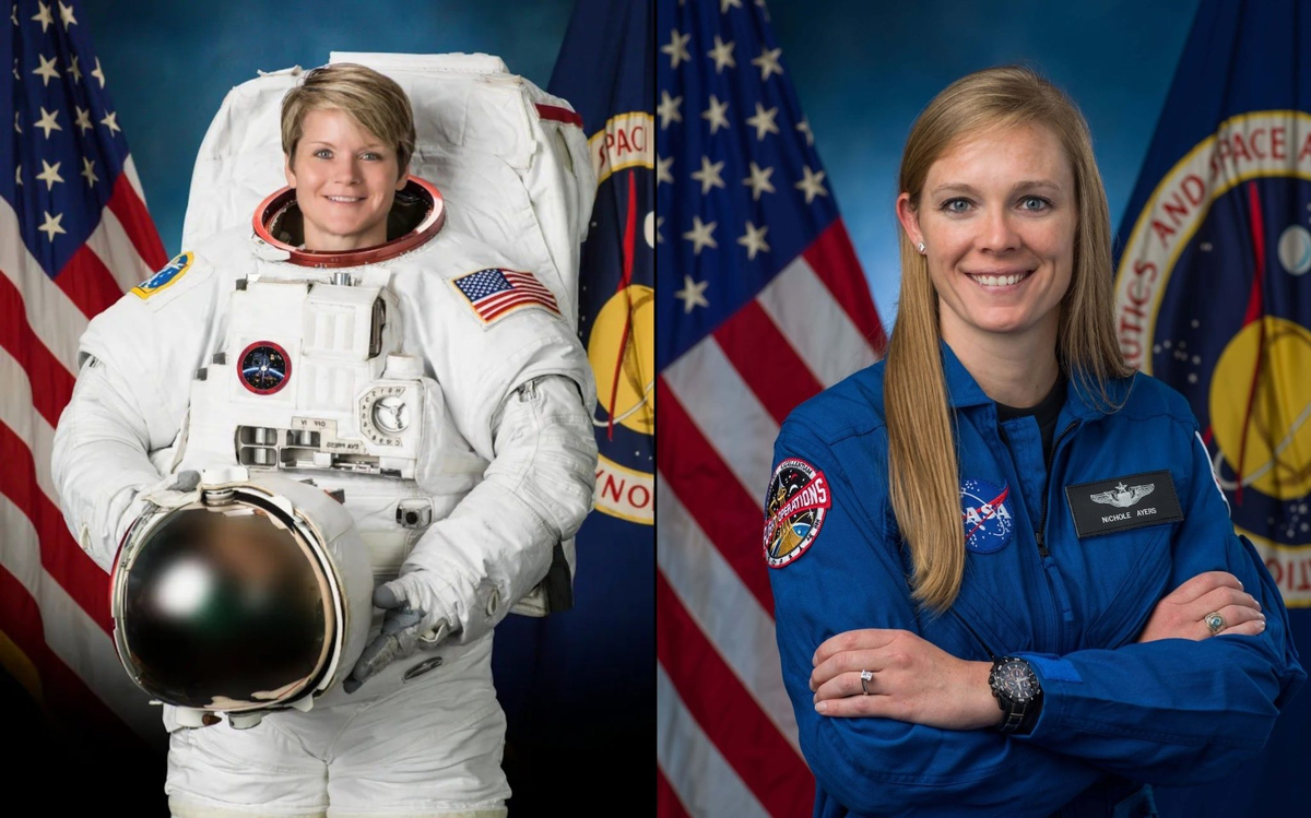 Астронавтки NASA: полковник армии США Энн Макклейн (слева) и майор ВВС США Николь Айерс (справа)