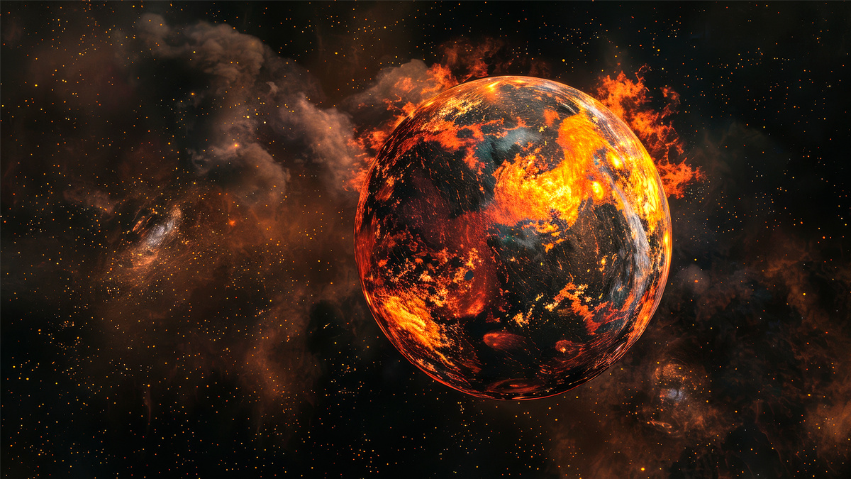 Земля через миллиард лет: раскаленная и безжизненная.