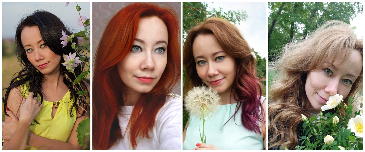 Разные периоды - разный цвет волос