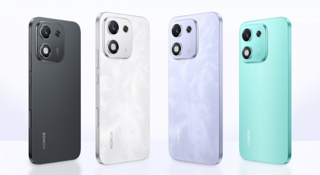 Четыре цвета корпуса нового смартфона HONOR X70i