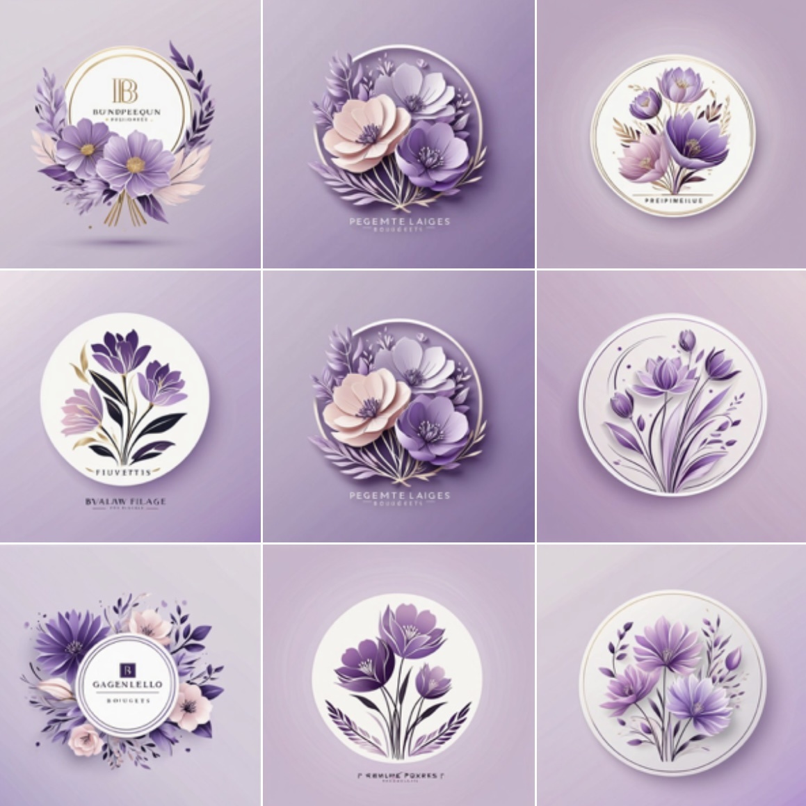 Поиск и варианты логотипа созданные через нейросеть