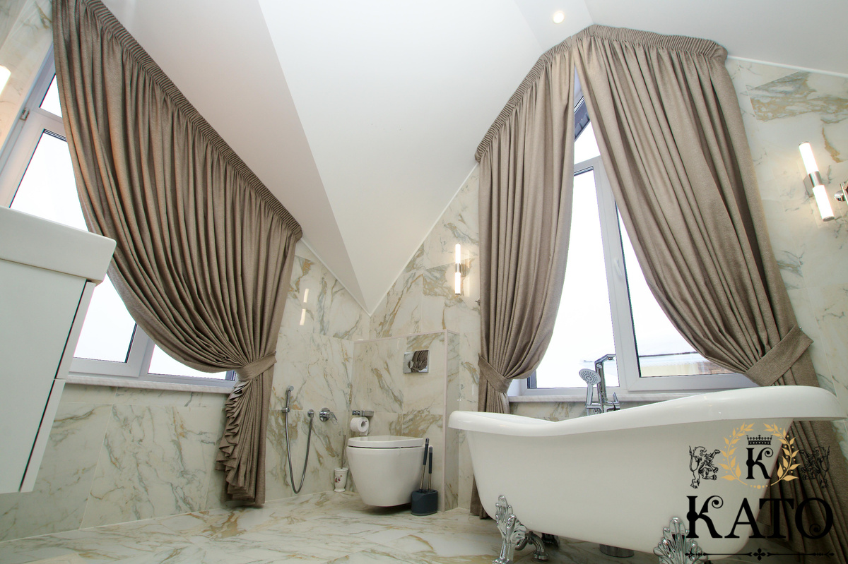 шторы для треугольных окон