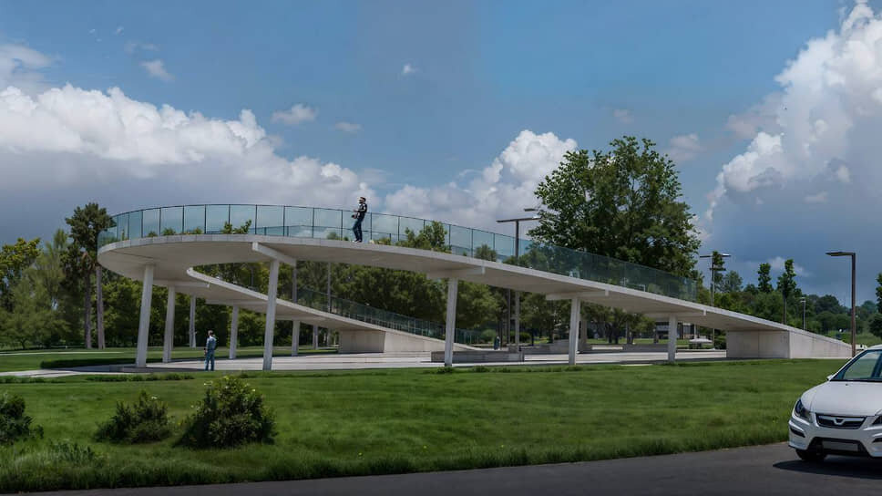 Эскиз аллеи от пр. Вахитова до Шинников в Нижнекамске.📷Фото: Telegram-канал @radmirbelyaev