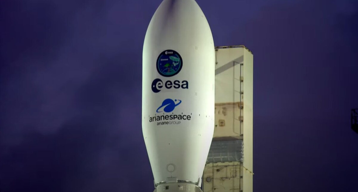 Скриншот видеотрансляции Arianespace  📷
