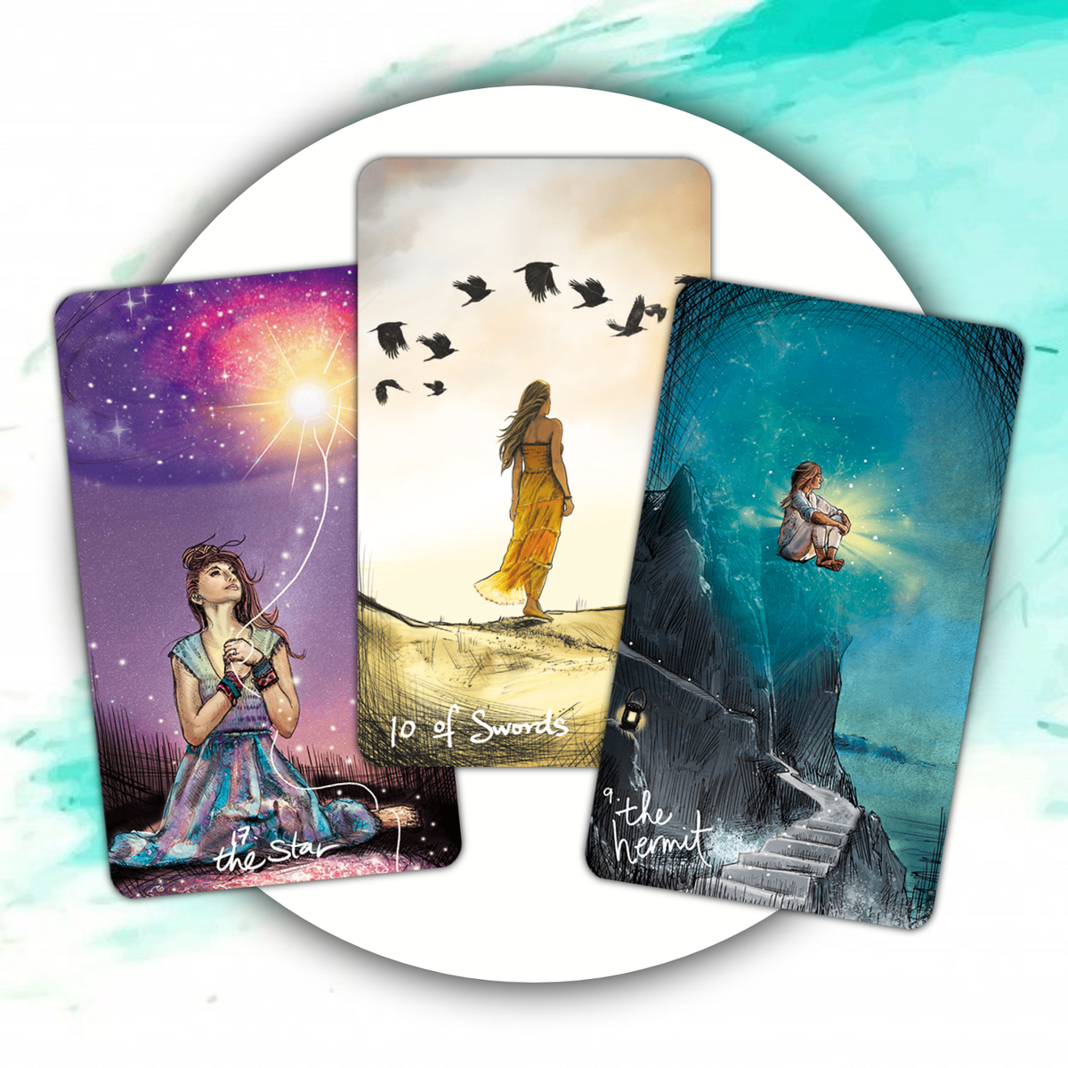 Звезда. 10 Мечей. Отшельник