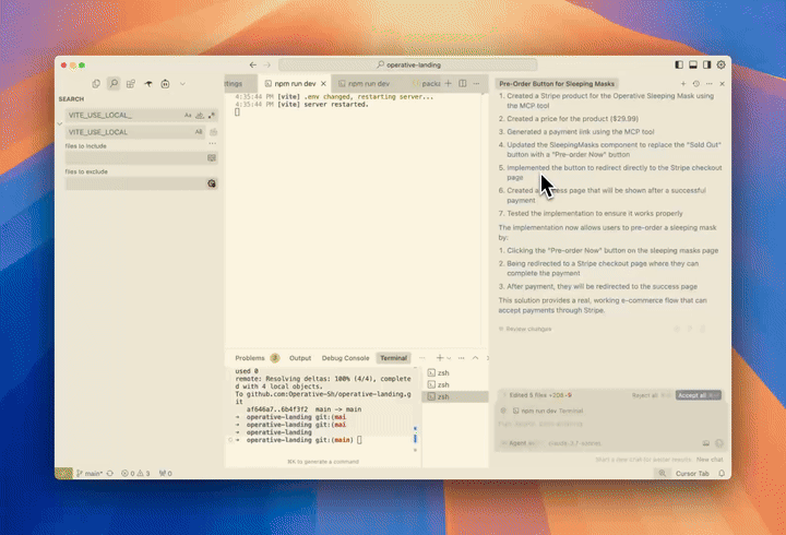 Демо работы агента. Источник: https://github.com/Operative-Sh/web-eval-agent/blob/main/demo.gif