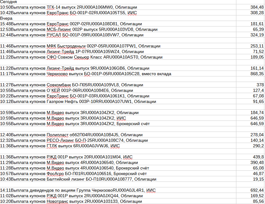 выплаты часть 1