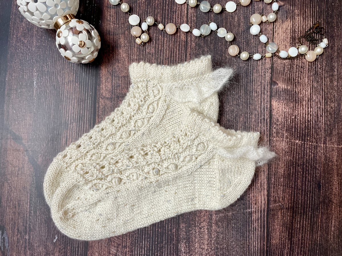 Ажурные носочки "Жемчужины" - модель, работа и фото автора by-annike.ru