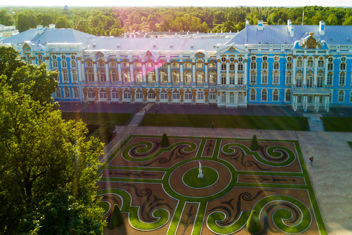 Фасад Екатерининского дворца. Фото: ГМЗ «Царское Село», автор - Руслан Шамуков