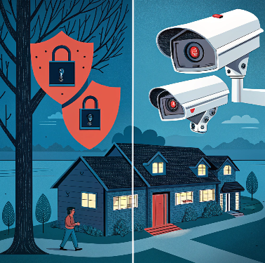 Камеры видеонаблюдения во дворах и подъезда