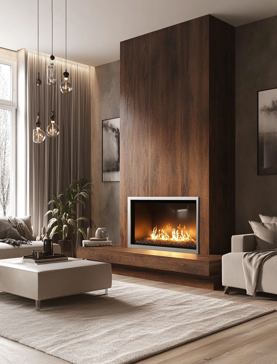    Электрический камин Provence (коньяк) + Danville Chrome: как создать уют и стиль в вашем доме с инновационной технологией Opti-Myst Kamin