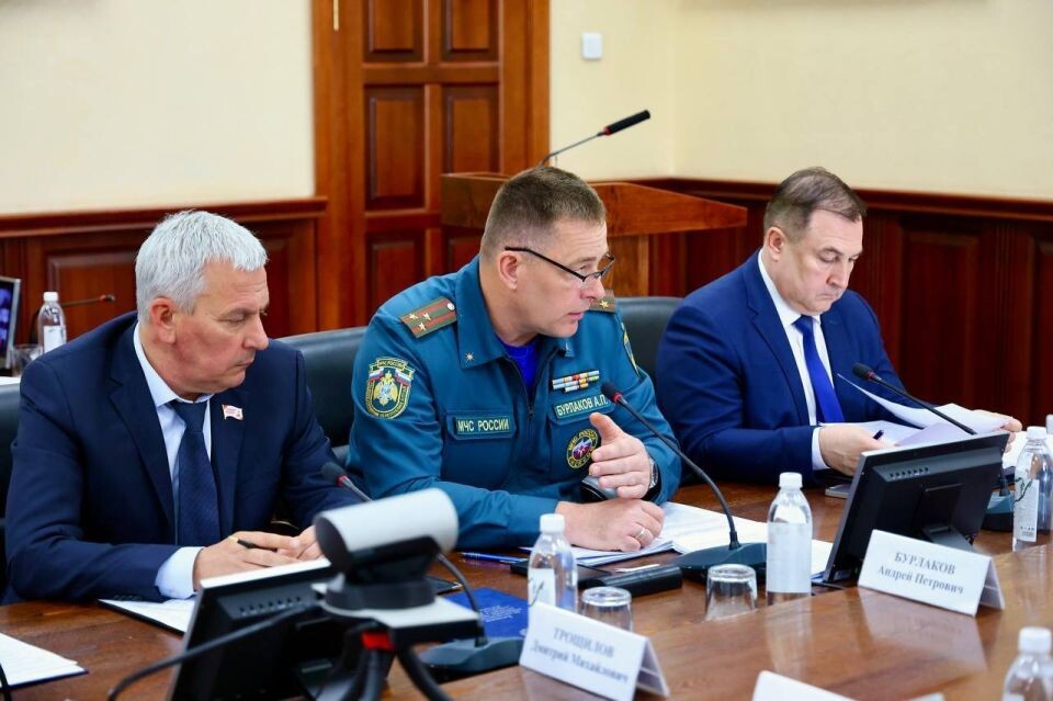    Заседание КЧС в Республике Алтай. Источник: Телеграм-канал главы Республики Алтай Андрея Турчака