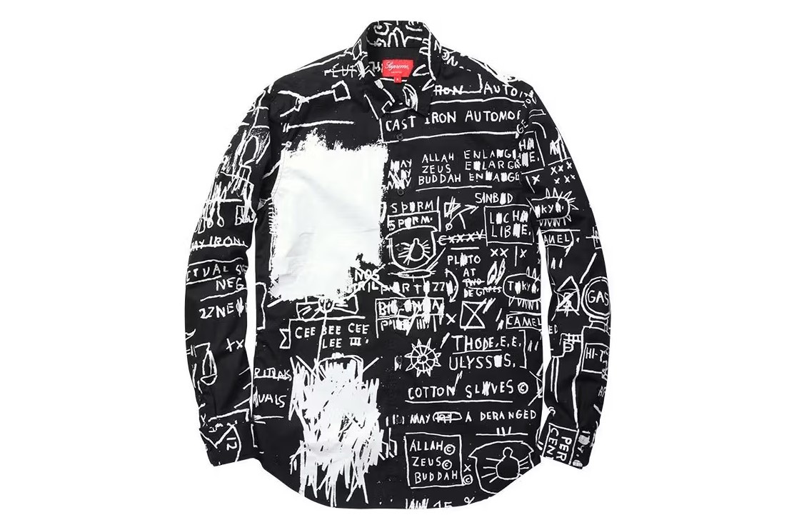 коллаборация "Supreme" с работами Жана-Мишеля Баскии, 2013 г., источник hypebeast.com