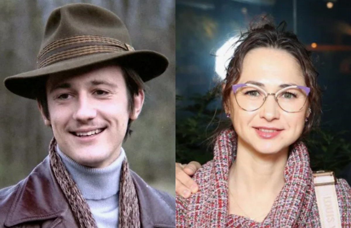 на фото слева Олег Меньшиков в молодости, справа его жена Анастасия Чернова 